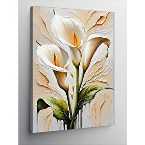 Kanvas Tablo Beyaz Laleler 100x140 cm