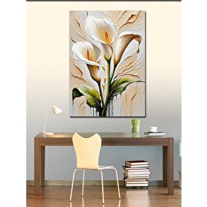 Kanvas Tablo Beyaz Laleler 100x140 cm