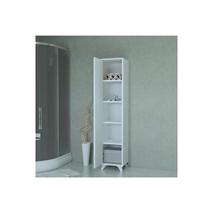 Çok Amaçlı Beyaz Banyo Boy Dolabı