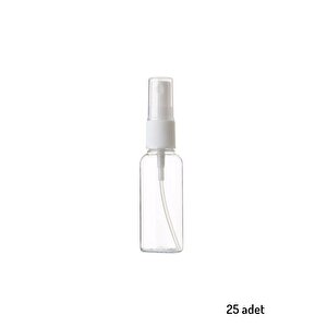 25 Adet Boş Şişe Spreyli Kolonya Şişesi Doldurulabilir Cep Plastik Parfüm Şişesi 30 Ml