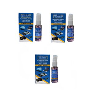 3 Adet - Gözlük, Telefon, Ekran, Laptop, Tablet, Televizyon, Temizlik Seti – 30 Ml Temizleyici