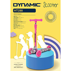 Dynamic HT 288 3 Tekerlekli̇ Scooter Pembe