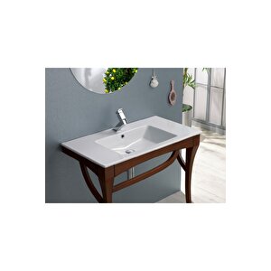 Cerastyle Ibiza Mobilya Uyumlu Etajerli Lavabo 91x51