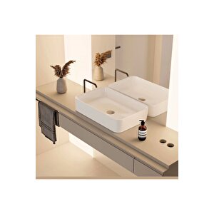 Turkuaz Cerastyle Hera Tezgah Üstü Çanak Lavabo B.deliksiz 60x38