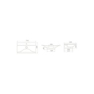 Cerastyle Bella 70 Cm Lavabo Ve Yarım Ayak Set