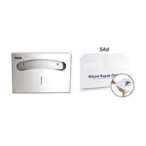Klozet Kapak Örütüsü 5 Paket 1250 Adet+palex Çelik Klozet Örtü Dispenseri-3802-2