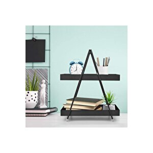 2 Katlı Siyah Metal Banyo Ve Mutfak Rafı Model 1