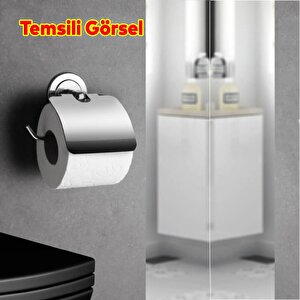 Tuvalet Kağıtlık Aparat Kapaklı Wc Kağıt Standı Paslanmaz Metal Sağlam Kaliteli Krom