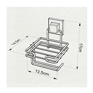Tekno Tel Ef-275 Yapışkanlı Yedekli Tuvalet Wc Kağıtlık Siyah