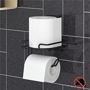 Tekno Tel Ef-275 Yapışkanlı Yedekli Tuvalet Wc Kağıtlık Siyah
