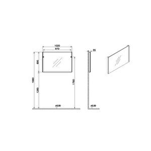 Vitra Basis 100 Cm Düz Ayna 66907 Beyaz