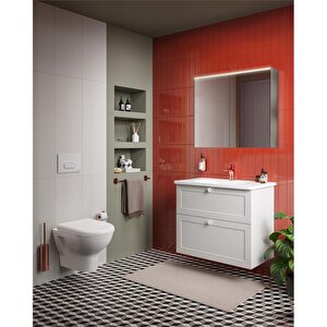 Vitra Core Dolaplı Ayna 80 Cm Led  66911 Beyaz