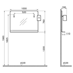 Vitra Nest Raflı Ayna 100 Cm 56155