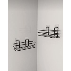 2 Adet Yapışkanlı Banyo Düzenleyici Rafı Banyo Askısı