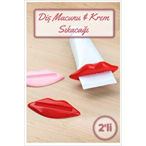 Diş Macunu Ve Krem Sıkıcı 2 Adet Dudak Tasarım Diş Macunu Sıkma Aparatı