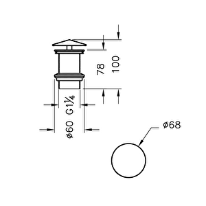 Vitra A45145 Yuvarlak Süzgeç - Universal - Krom