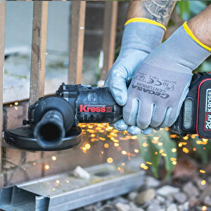 Kress Kuh10.2 20volt 4.0ah. Li-ion Çift Akülü 125mm Kömürsüz Profesyonel Şarjlı Devir Ayarlı Avuç Taşlama