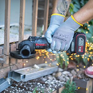 Kress Kuh02.91 20volt 115mm Kömürsüz Profesyonel Şarjlı Devir Ayarlı Avuç Taşlama (akü Dahil Değildir)