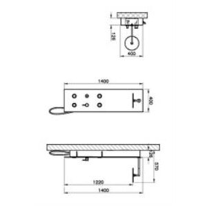 Vitra Origin Duş Sistemi A45804 Masajlı - Beyaz Cam - Krom