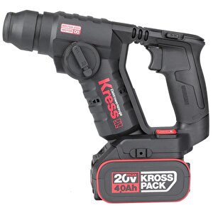Kress Kuc50.2 20volt/4.0ah. Li-ion Çift Akülü Kömürsüz 1.7j Profesyonel Sds-plus Pnömatik Şarjlı Matkap + 10mm Mandren