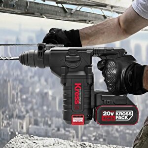 Kress Kuc61.2 20volt 4.0ah. 2.2j Li-ion Çift Akülü Şarjlı Kömürsüz Profesyonel Sds-plus Pnömatik Kırıcı/delici