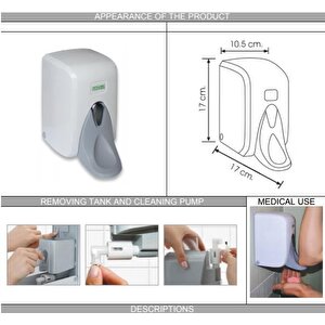 Vialli S5m Medical Sıvı Sabun Dispenseri 500 Ml Beyaz