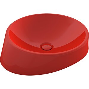 Venezia Çanak Lavabo 56x44 Cm Parlak Kırmızı 1010-019-0125