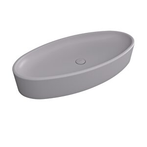 Vessel Elips Çanak Lavabo 85 Cm Mat Gri 1014-006-0125