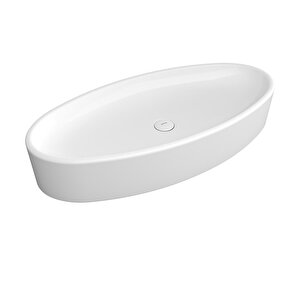 Vessel Elips Çanak Lavabo 85 Cm Parlak Beyaz 1014-001-0125
