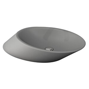 Vessel Yatay Çanak Lavabo 72 Cm Mat Gri 1013-006-0125