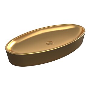 Vessel Elips Çanak Lavabo 85 Cm Parlak Altın 1014-402-0125