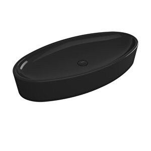Vessel Elips Çanak Lavabo 85 Cm Parlak Siyah 1014-005-0125