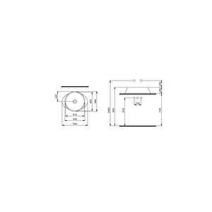 Venezia Çanak Lavabo 56x44 Cm Parlak Siyah 1010-005-0125