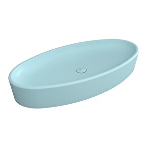 Vessel Elips Çanak Lavabo 85 Cm Mat Buzmavi 1014-029-0125