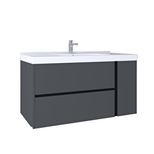 Linear 100 Cm Lavabo Dolabı Füme Kb710080 Beyaz