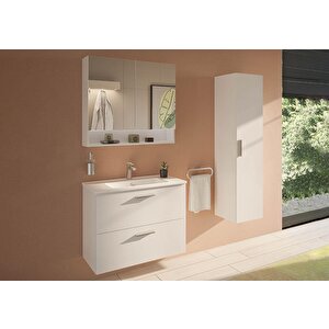 Vitra Mia Banyo Dolabı Seti 80 Cm Beyaz 66050 Beyaz