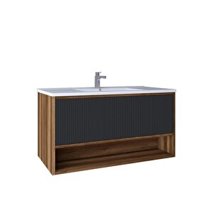 Elegant 100 Cm Lavabo Dolabı Miling Oak + Argento Kb710090 Beyaz