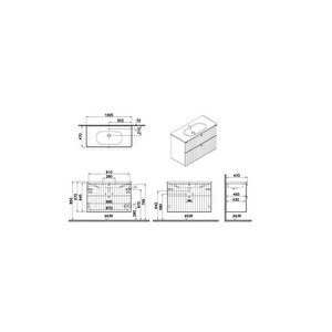 Vitra Root Groove Çekmeceli Lavabo Dolabı 100 Cm Mat Retro Yeşil 69463