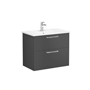Vitra Root Flat İki Çekmeceli Lavabo Dolabı 80 Cm Mat Fırtına Gri 68286 Beyaz
