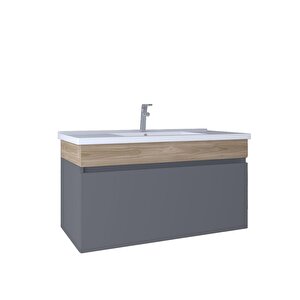 Harmony 100 Cm Lavabo Dolabı Füme Kb710015