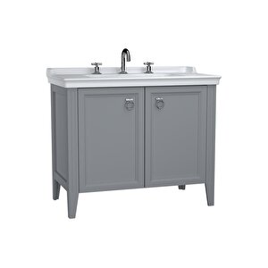 Vitra Valarte Kapaklı Etajerli Lavabo Dolabı 100 Cm Mat Gri 62166 Beyaz