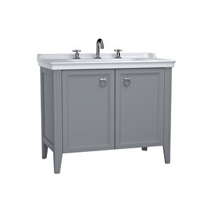 Vitra Valarte Kapaklı Etajerli Lavabo Dolabı 100 Cm Mat Gri 62166 Beyaz