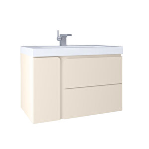 Future 80 Cm Lavabo Dolabı Vanilla Grey Kb100027 Beyaz
