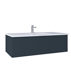 New Bella 100 Cm Lavabo Dolabı Blue Grey Kb710028