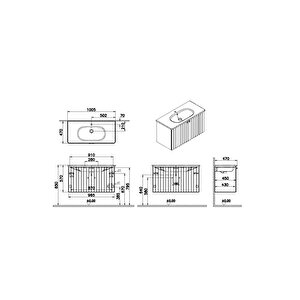 Vitra Root Groove Kapaklı Lavabo Dolabı 100 Cm Mat Beyaz 69310 Beyaz