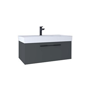Glow 100 Cm Lavabo Dolabı Füme Kb710033