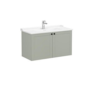 Vitra Root Classic Kapaklı Lavabo Dolabı 100 Cm Mat Retro Yeşil 68749 Beyaz