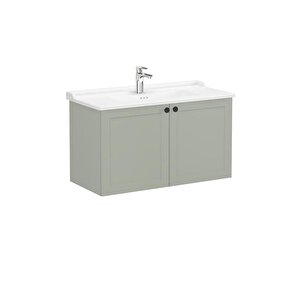 Vitra Root Classic Kapaklı Lavabo Dolabı 100 Cm Mat Retro Yeşil 68749 Beyaz