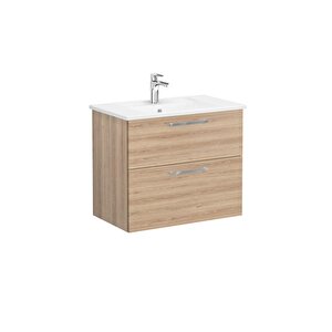 Vitra Root Flat Çekmeceli Lavabo Dolabı 80 Cm Doğal Meşe 66302 Beyaz