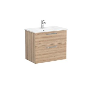 Vitra Root Flat Çekmeceli Lavabo Dolabı 80 Cm Doğal Meşe 66302 Beyaz